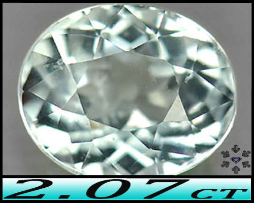 2.07ct Natural Light Blue Aquamarine - VS - Brazillian Modern Fancy Oval