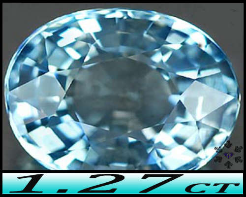 1.27ct Gem Light Blue Brazil Aquamarine - VS - NaturalUnheated Fancy Brilliant Oval