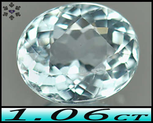 1.06ct Alluring Brazil Slight Blue Aquamarine - VS - Unheated Multi-Faceted Oval