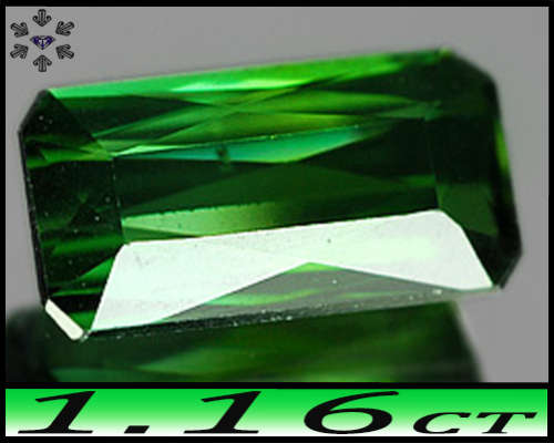 1.16ct Mozambique Fancy Tourmaline Gem - VS - Clean Slightly Bluish Green Scissor