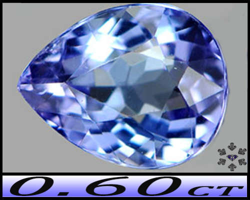 0.60ct Natural Violetish Deep Blue Tanzanite - VVS - Fancy Multi-Facet Pear (Gentle Heat)