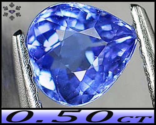 0.50ct Natural Violetish Deep Blue Tanzanite - VVS - Fancy Faceted Pear (Gently Heated)