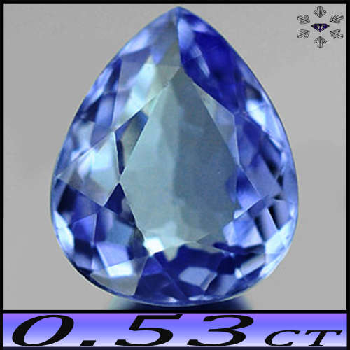 0.53ct Natural Violet Deep Blue Tanzanite - VVS - Fancy Arusha Pear Gem (Gentle Heat)