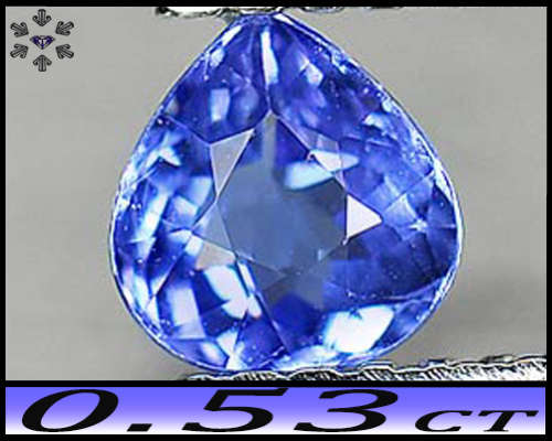 0.53ct Violet Deep Blue Arusha Tanzanite - VVS - Natural Fancy Facet Pear (Heated)