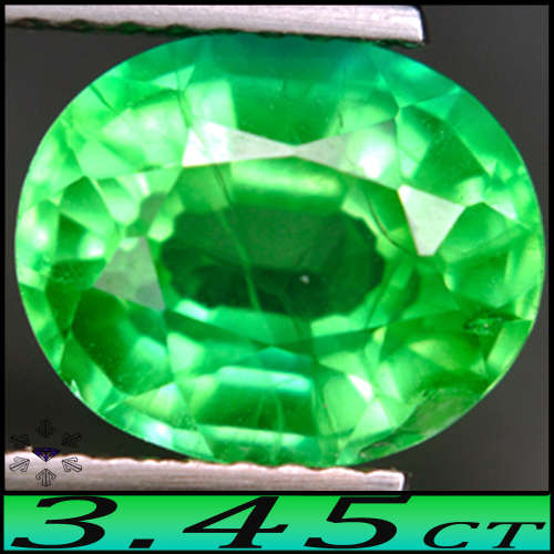 3.45ct Medium Deep Green Lab Emerald - VVS - Awsome Oval (Created Corundum)