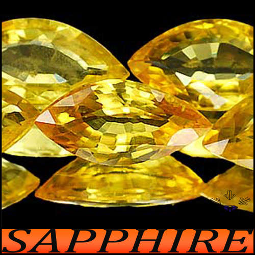 0.60ct Two Intense Yellow Sapphires - VVS - Matching Pair Marquise (Gentle Heat)
