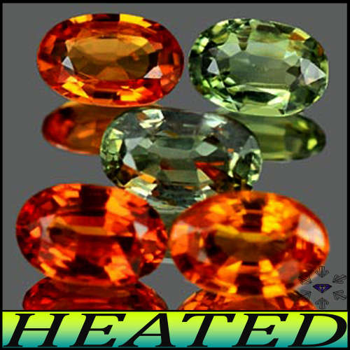 2.40ct Five Vivid Fancy Tanzania Sapphire - VS - Mixed Parcel Selected Oval Gems