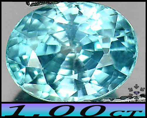 1.00ct Medium Deep Blue Cambodia Zircon - VS - Unheated Multi-Facet Oval Gem