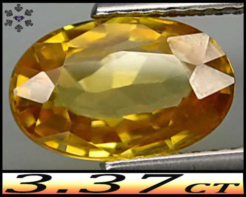 3.37ct Vivid Yellow Tanzania Zircon Gem - VS - Clean Natural Modern Mix Facet Oval