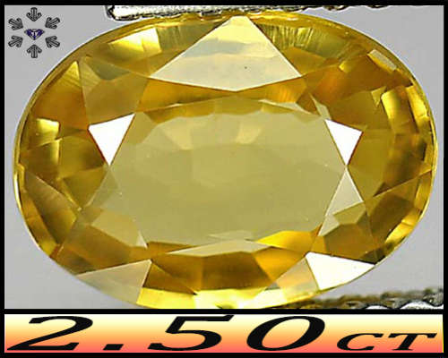 2.50ct Intense Yellow Tanzania Zircon - VVS - Unheated Natural Mix Facet Oval