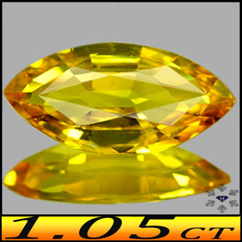 1.05ct Brilliant Yellow Songea Sapphire - VS - Marvelous Marquise (Gentle Heat)