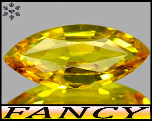 1.30ct Songea Intense Yellow Sapphire - VS - Brilliant Fancy Marquise Gem (Heated)