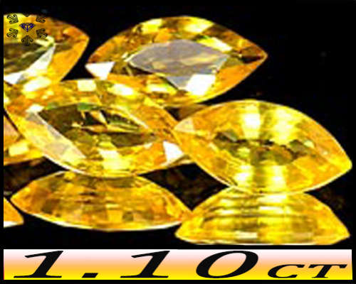 1.10ct Two Glowing Yellow Songea Sapphire - VS - Pair Clean Marquise Gems (Heated)
