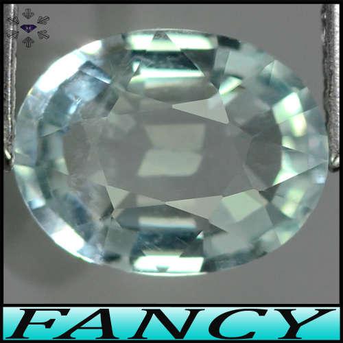 1.10ct Unheated Slight Blue Aquamarine - VS - Brazil Fancy Faceted Oval Gem