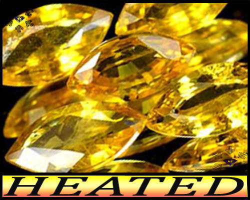 1.01ct Tanzania Intense Yellow Sapphire Pair - SI - Two Songea Marquise Gems (Gentle Heat)