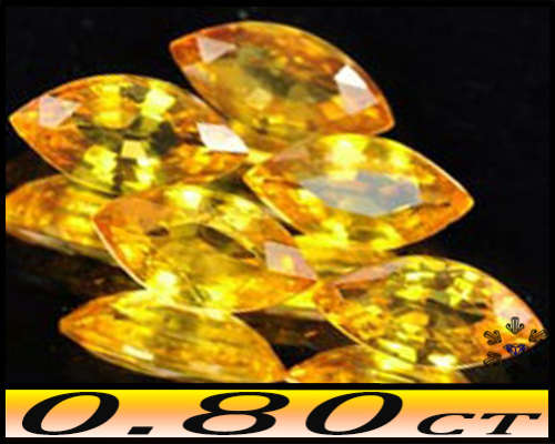 0.80ct Intense Yellow Natural Sapphire - VS - Songea Marquise Gem (Heated)