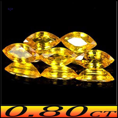 0.80ct Stunning Medium Deep Yellow Sapphire - VVS - Natural Tanzania Marquise (Heated)