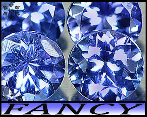 0.49ct Two Violet Deep Blue Tanzanite Gems - VS - Matching Parcel Natural Fancy Rounds