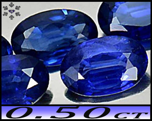 0.50ct Two Natural Deep Blue Sapphire - SI - Madagascan Oval Pair (Heated)