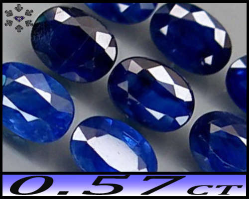0.57ct Two Natural Medium Blue Sapphire - SI - Madagascan Oval Gem Pair (Gentle Heat)