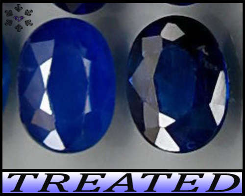 0.63ct Natural Medium Deep Blue Sapphire - SI - Two Madagascan Oval Gems (Gentle Heat)