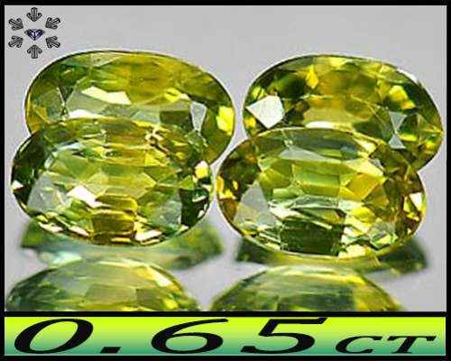 0.65ct Two Medium Yellowish Deep Green Sapphire - VS - Madagascan Matching Oval Gems (Heated)