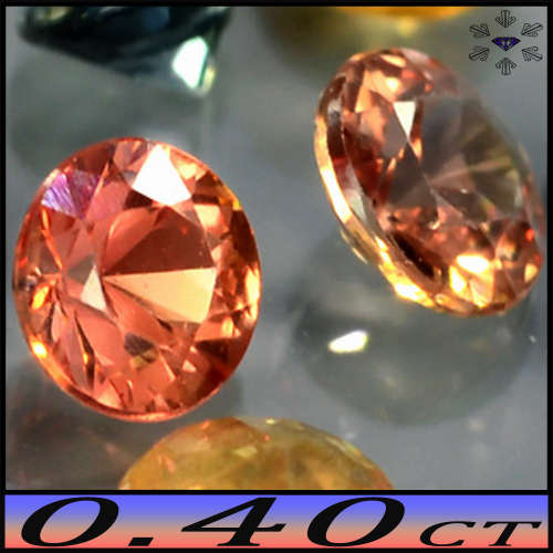 0.40ct Two Natural Fancy Colour Sapphire - VS - Songea Brilliant Rounds (Heated)