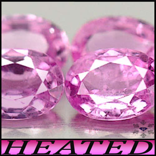 0.57ct Natural Intense Pink Sapphire Pair - VS - Two Tanzania Matching Oval Gems (Heated)