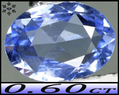 0.60ct Lusterous Light Blue Ceylon Sapphire - VVS - Fancy Rose Facet Oval Gem (Heated)