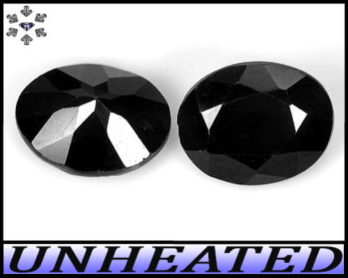 4.54ct Thailand Diamond Black Spinel Pair - Two Matching Unheated Oval Gems