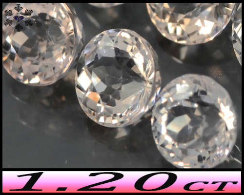 1.20ct Light Peach Pink Morganite Pair - Vs - Two Matching Unheated Round Gems