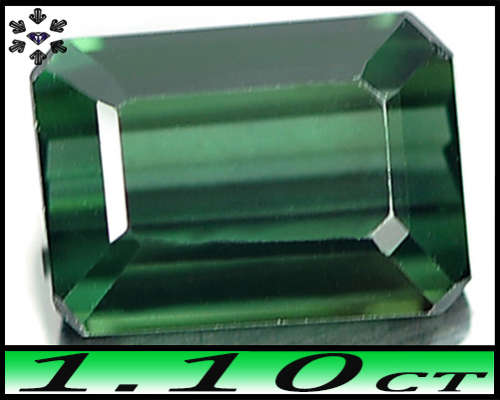 1.10ct Internally Flawless Tourmaline Gem - IF - Untreated Fancy Mozambique Octagon