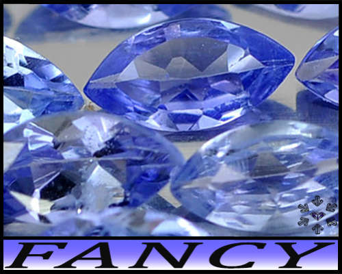 0.77ct Five Violet Intense Blue Tanzanite - VS - Brilliant Facet Marquise Gemstones