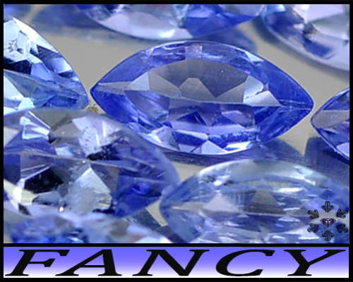 0.81ct Parcel Violetish Intense Blue Tanzanite - Vs - Five Matching Brilliant Marquise Gems