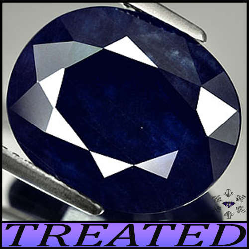 10.85ct Madagascar Midnight Deep Blue Sapphire - Stunning Opaque Oval Gem (Diffusion Heat)