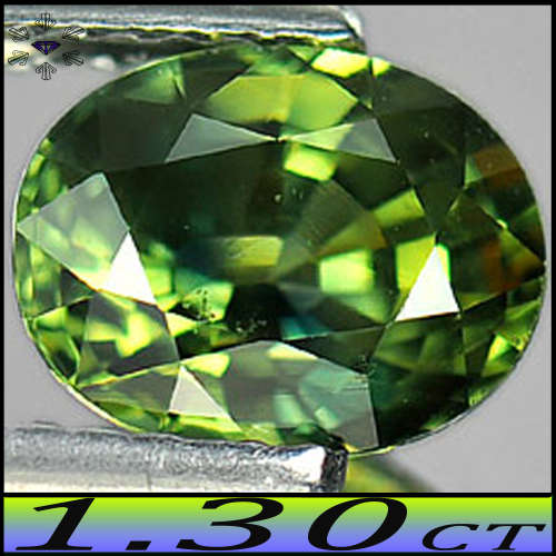 1.30ct Brilliant Bangkaja Bi-Colour Sapphire - SI - Natural Bluish Green Oval Gem (Heated)