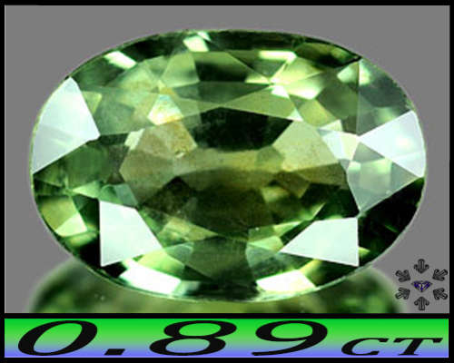 0.89ct Natural Gem Green Songea Sapphire - SI - Mix Faceted Oval (Heated Gently)