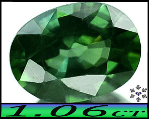 1.06ct Thailand Bluish Green Sapphire - VVS - Natural Fancy Precision Oval (Gentle Heat)