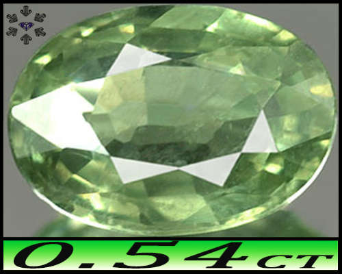 0.54ct Natural Gem Green Songea Sapphire - VVS - Fancy Modern Faceted Oval (Heated)