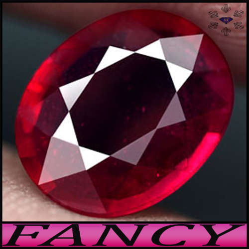 3.41ct Vivid Purplish Red Ruby Gem - SI - Natural Madagascar Oval (Treated)