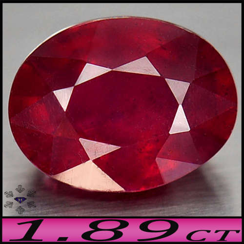 1.89ct Intense Purplish Deep Red Ruby - SI - Magical Madagascar Oval Gem (Treated)