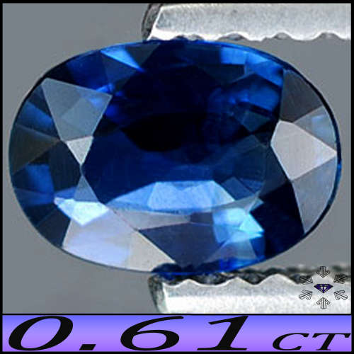 0.61ct Natural Medium Deep Blue Sapphire - SI - Thailand Mixed Oval Gem (Heated)