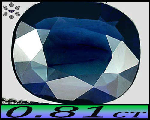 0.81ct Thailand Gem Blue Sapphire - VS - Multi-Faceted Cushion (Heated Gently)