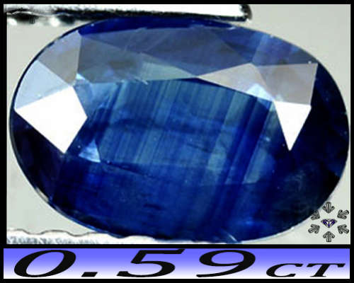 0.59ct Medium Deep Blue Thailand Sapphire - VS - Natural Mixed Oval Gem (Heated)