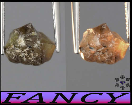 2.91ct Unheated Tri-Colour Madagascar Sapphire ~ Unpolished Green-Yellow-Purple Rough Crystal