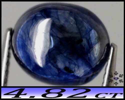 4.82ct Medium Blue Madagascar Sapphire - Semi-Translucent Oval Cabochon (Heated)