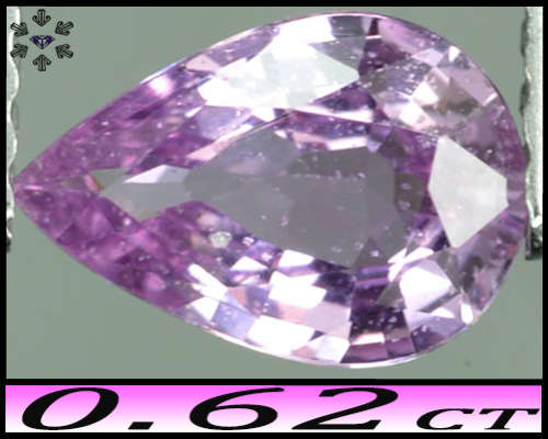 0.62ct Fancy Medium Deep Pink Sapphire - VVS - Unheated Winza Tanzania Modern Pear
