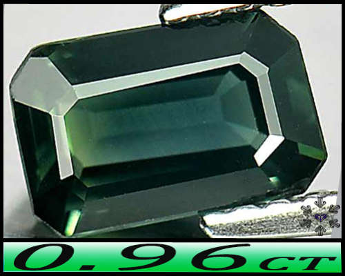 0.98ct Natural Greenish Deep Blue Sapphire - VS - Morogoro Stepped Octagon (Gentle Heat)