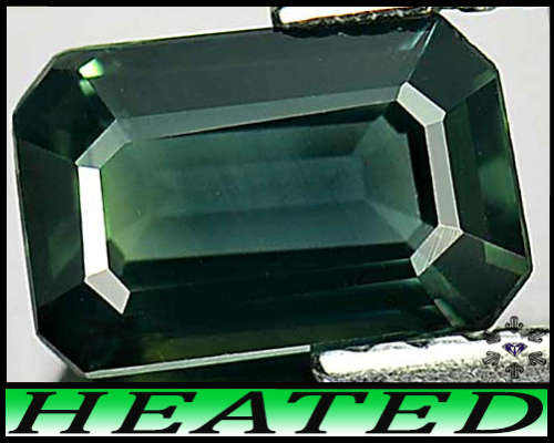 0.93ct Blue Green Morogoro Sapphire - VS - Natural Step Facet Octagon Gem