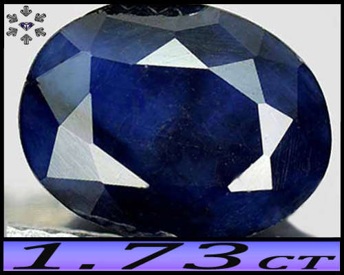 1.73ct Deep Blue Madagascar Sapphire - Natural Mixed Facet Oval Gem (Gentle Heat)